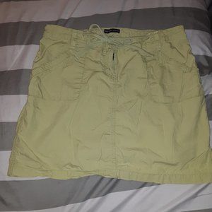 Green Pocketed Lightweight Miniskirt